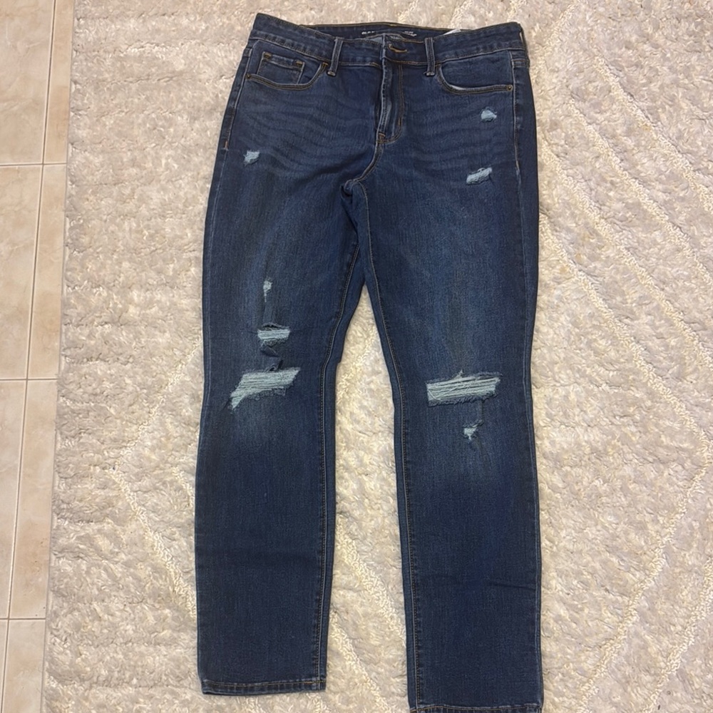 Old Navy Mid Rise Power Slim Straight Jeans Size 10